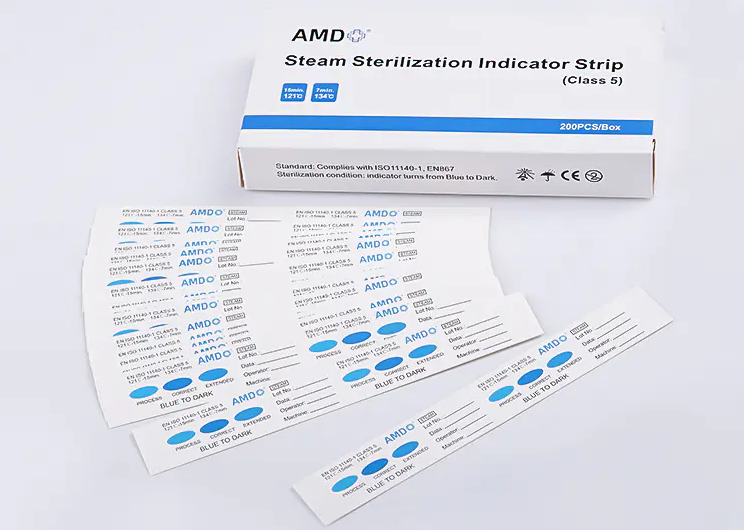 O que são tiras indicadoras de produtos químicos médicos?